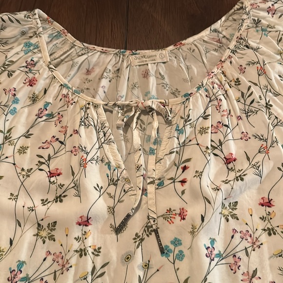 Just Living Botanical Bohemian Floral Print Tunic Top - Picture 4 of 7